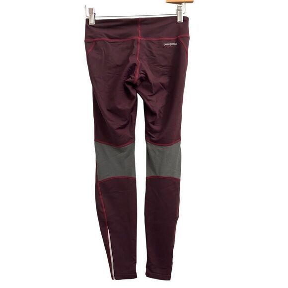 Patagonia Women's Speedwork Tights Plum Size  Extra Small XS Reflective Mesh - Picture 2 of 8